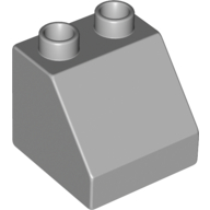 Lego Duplo Brick 2 x 2 Slope 45° with Computer Screen with Police Badge on Display Print / Light Bluish Gray