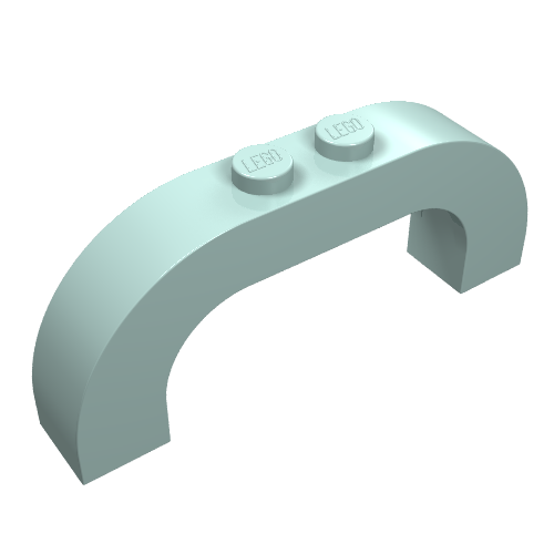 Lego Brick Arch 1 x 6 x 2 Curved Top / Aqua