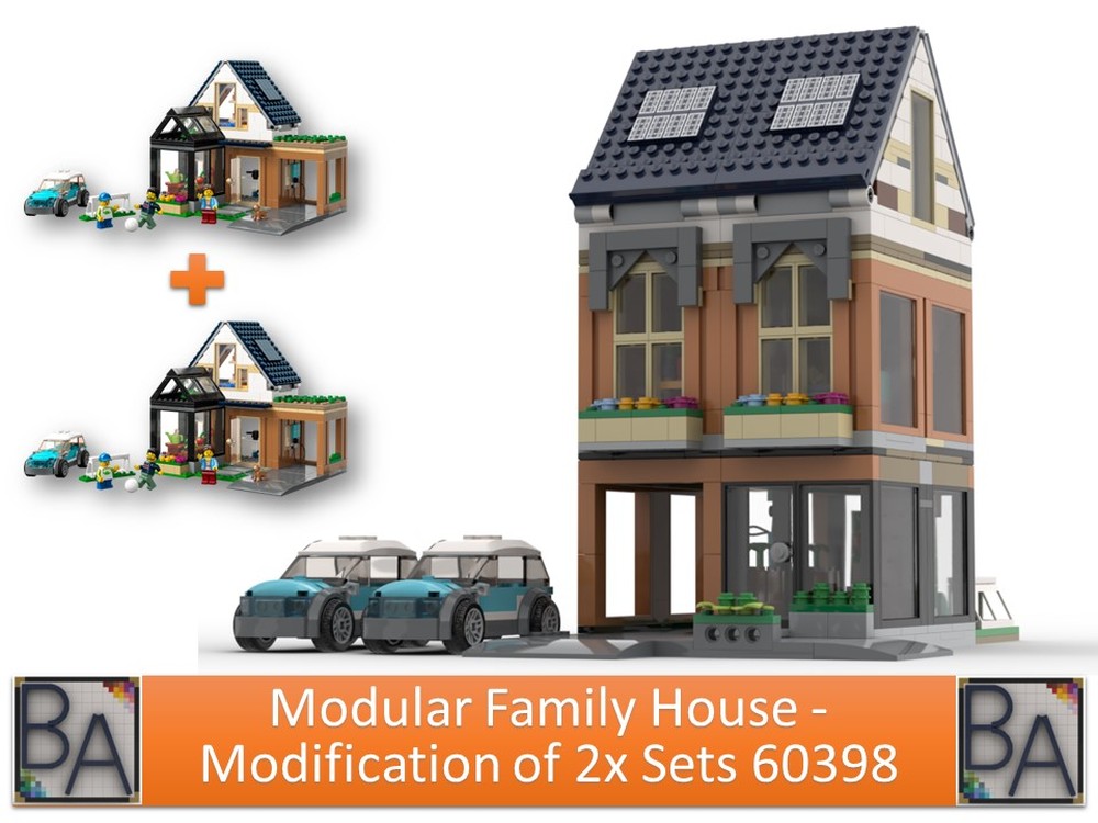 Lego Modular Family House - Modification of 2x Sets 60398