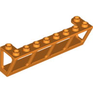 Lego Window 2 x 8 x 2 Boat / Orange