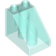 Lego Duplo Brick 3 x 2 x 2 Slope / Trans-Light Blue