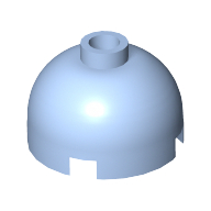 Lego Brick Round 2 x 2 Dome Top, Hollow Stud / Bright Light Blue