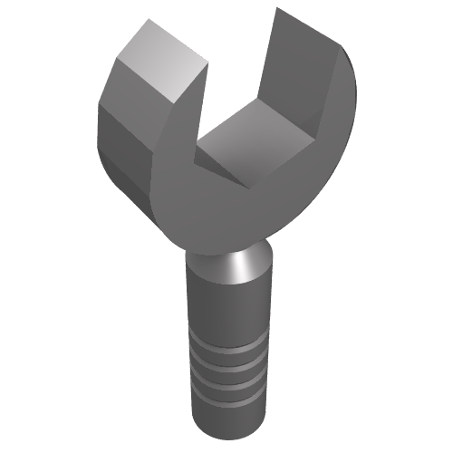Lego Tool Wrench / Spanner Open End [3-Rib Handle]