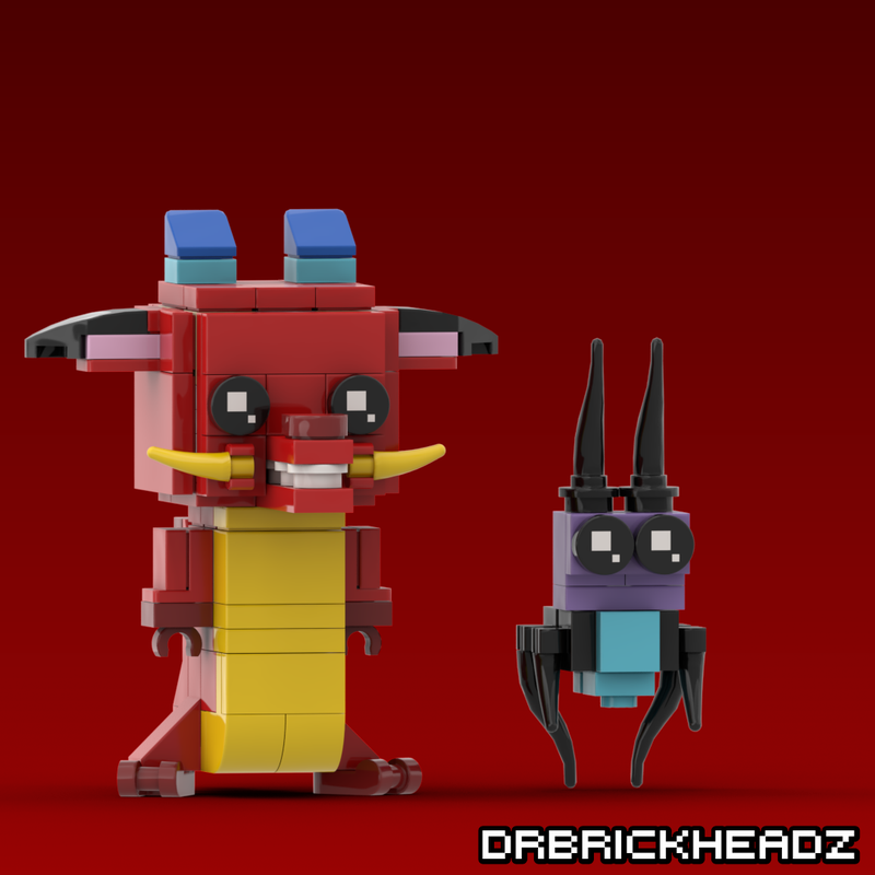 Lego Mushu + Cri-Kee (Mulan 1998) Brickheadz