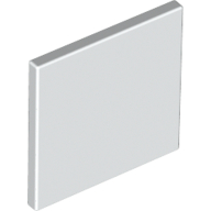 Lego Road Sign Clip-on 2 x 2 Square [Thick Open O Clip] / White