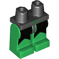 Lego Hips and Green Legs with Black Markings Print / Black