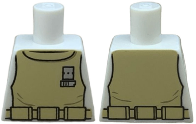 Lego Torso SW Mon Calamari Spacesuit Pattern / White
