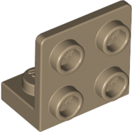 Lego Bracket 1 x 2 - 2 x 2 Inverted / Dark Tan