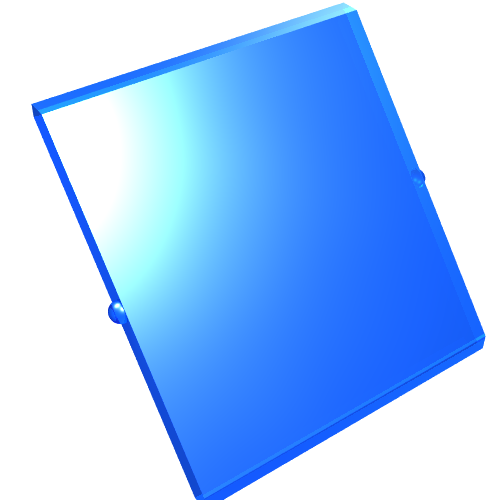 Lego Glass for Window 4 x 4 x 3 Roof / Trans-Dark Blue
