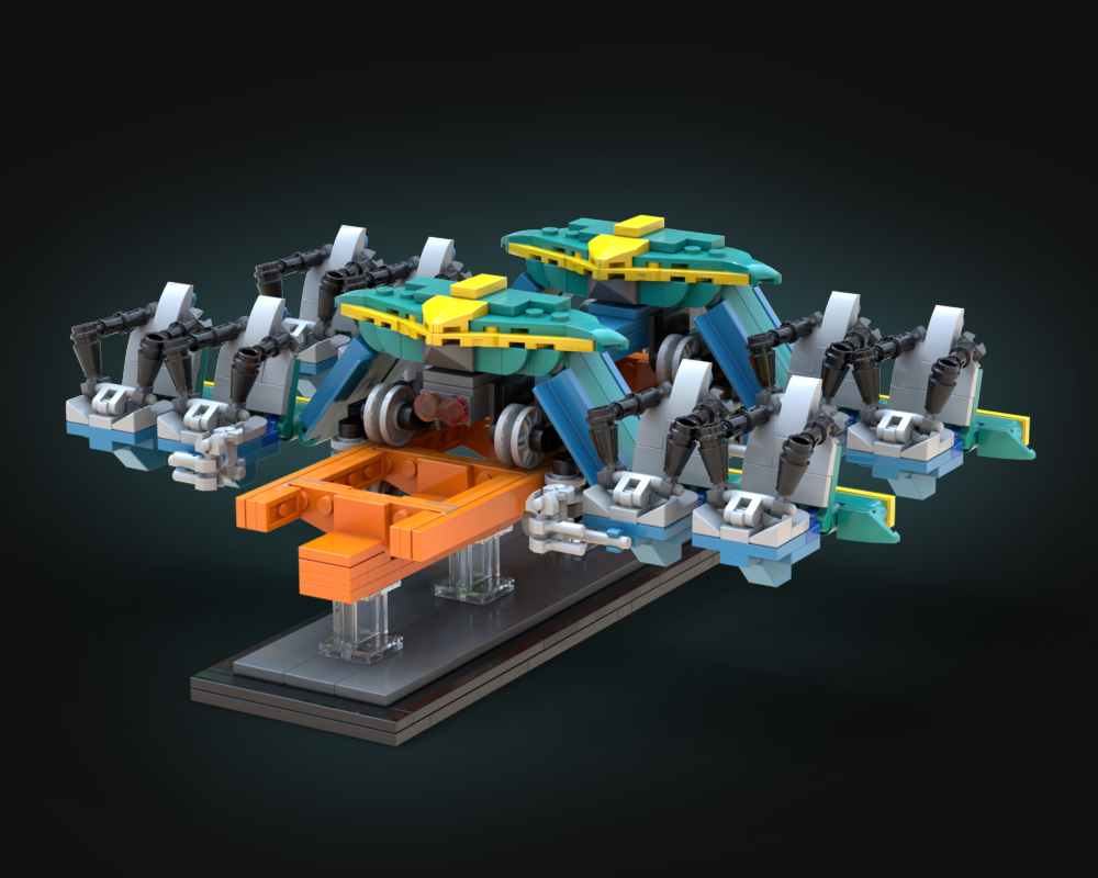 Lego Thunderbird Roller Coaster Train Model