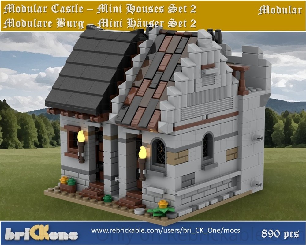 Lego Modular Castle Mini Houses Set 2 - Mini Häuser Set 2