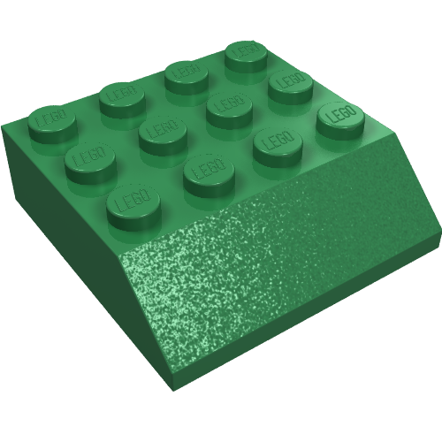 Lego Brick Sloped 45° 4 x 4 / Green