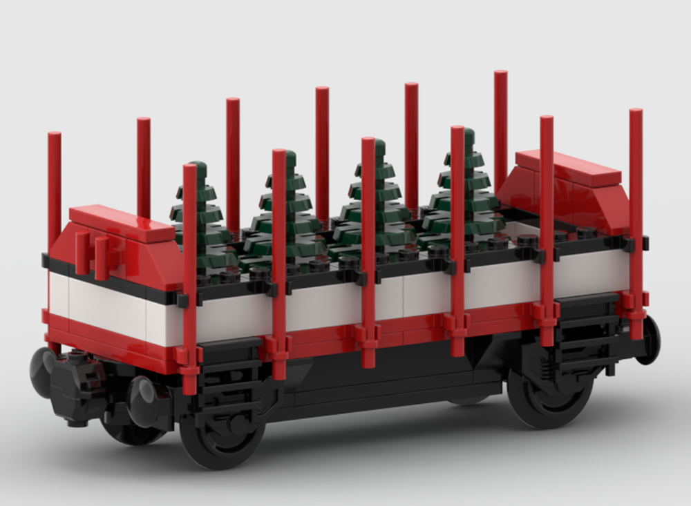 Lego Holiday train 10173 Tree car updated