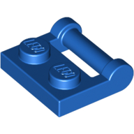 Lego Plate Special 1 x 2 [Side Handle Closed Ends] / Blue