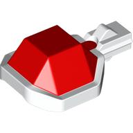 Lego Projectile, Koopa Troopa Shell with Lever with Red Top Pattern