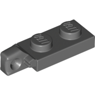 Lego Hinge Plate 1 x 2 Locking with 1 Finger On End, without Groove / Dark Bluish Gray