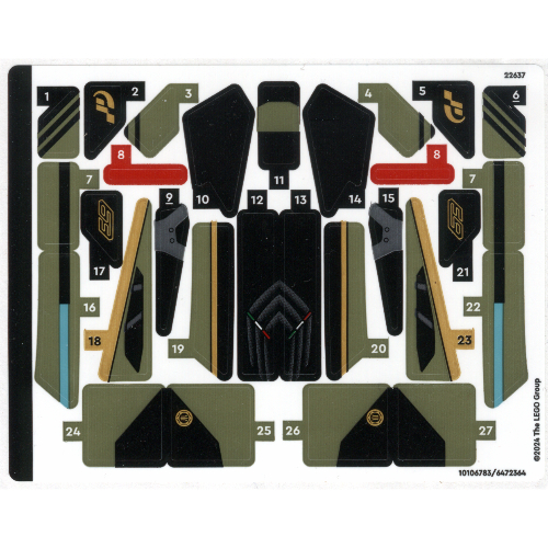 Lego Sticker Sheet for Set 76923-1