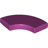 Lego Tile 2 x 2 Curved, Macaroni / Magenta