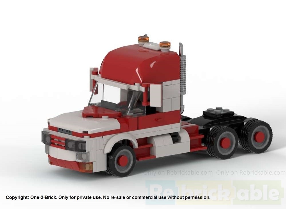 Lego Scania T inspired 3-axle Semi Truck