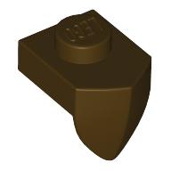 Lego Plate Special 1 x 1 with Vertical Tooth / Dark Brown