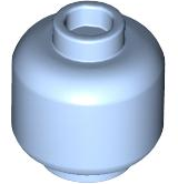 Lego Minifigure, Head (Plain) / Bright Light Blue