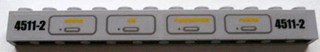 Lego Brick 1 x 12 with '4511-2' and 'WATER', 'OIL', 'PNEUMATICS' and 'POWER' Pattern (Stickers) - Sets 4511 / 10158