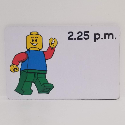 Lego Activity Card, Time-Teaching 12-Hour Clock 2.25 p.m.