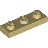 Lego Plate 1 x 3 / Tan