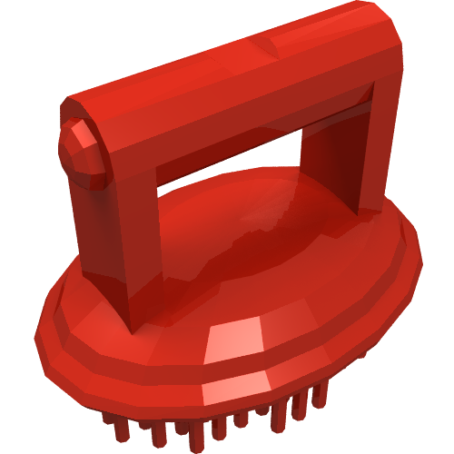 Lego Scala, Animal / Creature Accessory, Horse Brush / Red