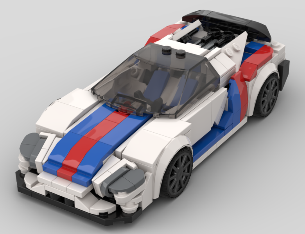Lego MARTINI Porsche 918 Spyder Lego MOC Supercar Hypercar Speed Champions 8 Studs Wide