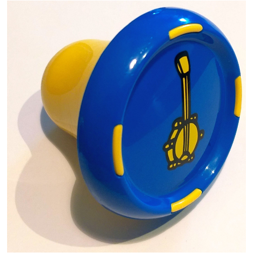 Lego Music Builder Sound Plug with Yellow Base and Yellow Banjo Print