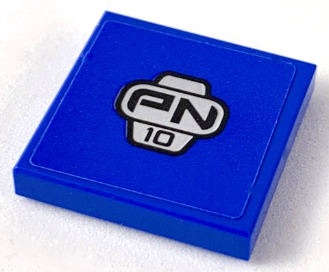 Lego Tile 2 x 2 with 'PN 10' Logo Pattern (Sticker) - Set 60223