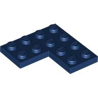 Lego Plate 4 x 4 Corner / Dark Blue