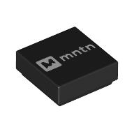 Lego Tile 1 x 1 with White 'mntn' Print