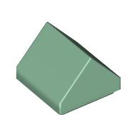 Lego Brick Sloped Double 45° 1 x 1 / Sand Green