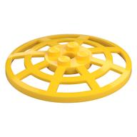 Lego Dish 6 x 6 Inverted, Radar / Webbed [Anti-studs at 90°] / Yellow