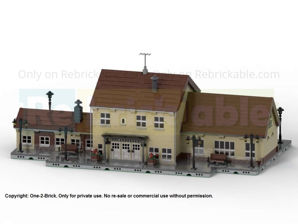 Lego Bahnhof - Train Station: Schwarzerden