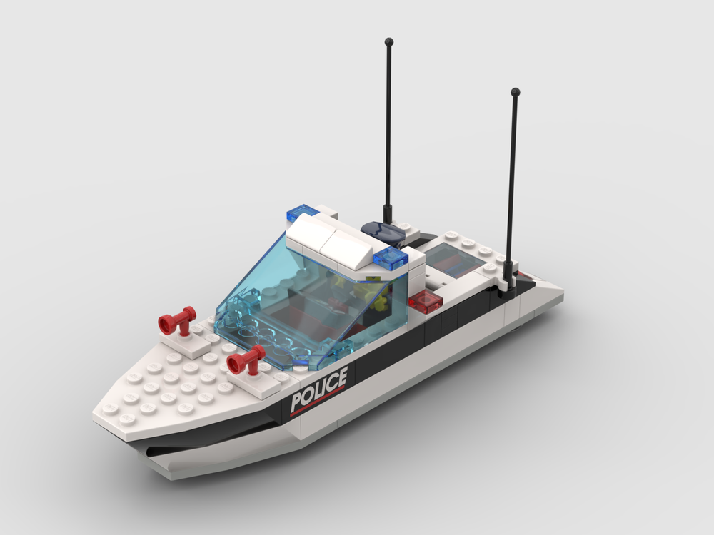 Lego 6344 - Jet Speed Justice - remake Police boat