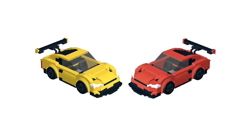 Lego yellow race car