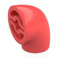 Lego Arm, Upper with Axle Hole / Coral