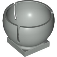 Lego Cylinder Hemisphere 2 x 2 Ball Turret Socket Base / Light Gray