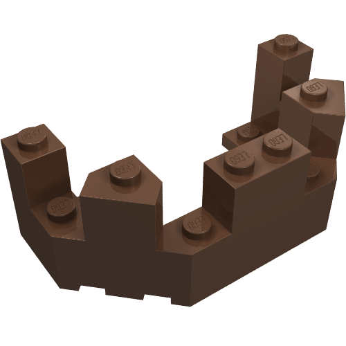 Lego Castle Turret Top 4 x 8 x 2 1/3 / Brown