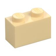 Lego Brick 1 x 2 / Tan