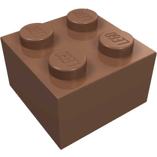 Lego Brick 2 x 2 / Light Brown