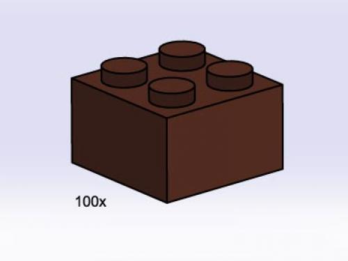 Lego 2 x 2 Brown Bricks