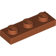 Lego Plate 1 x 3 / Dark Orange