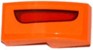 Lego Slope, Curved 2 x 1 x 2/3 with Red Taillight Pattern Model Right Side (Sticker) - Set 75912