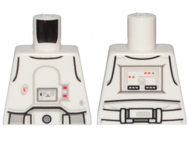Lego Torso SW Armor Snowtrooper with Printed Back Pattern 2 / White