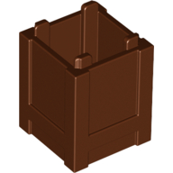 Lego Container Box 2 x 2 x 2 - Top Opening / Reddish Brown