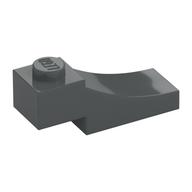 Lego Brick Curved, 3 x 1 with 1/3 Inverted Cutout / Dark Bluish Gray